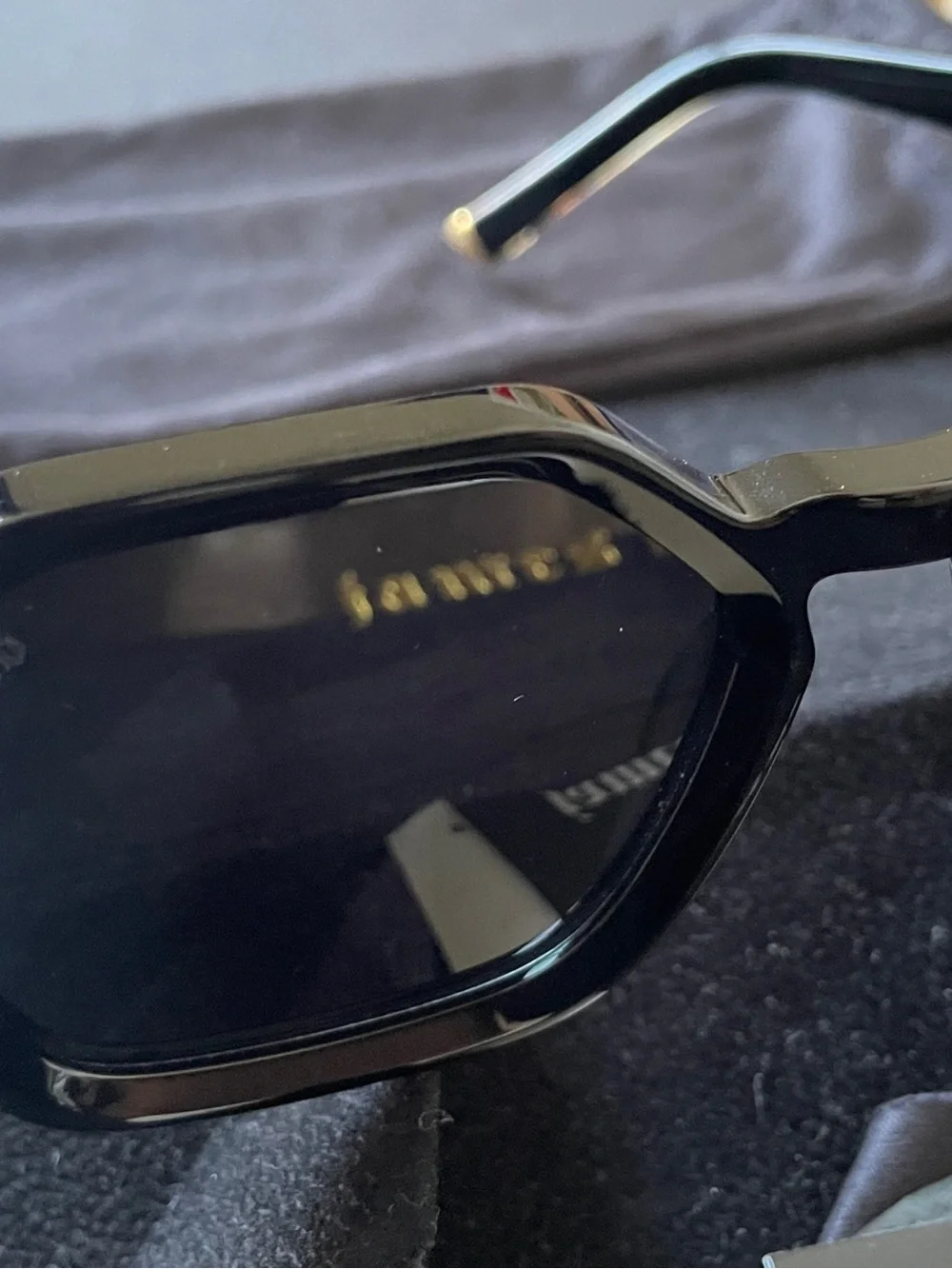 James Oro Black and Gold Designer Sunglasses